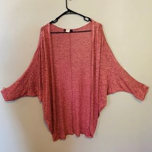 Pink & Black Batwing Cardigan